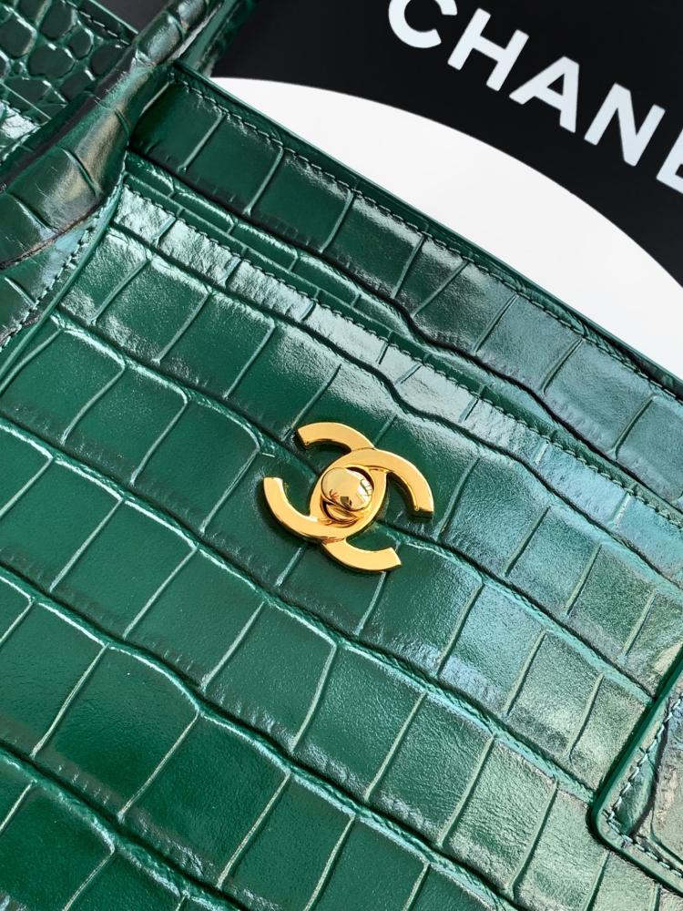 Chanel Large Croc-Embossed Tote Bag