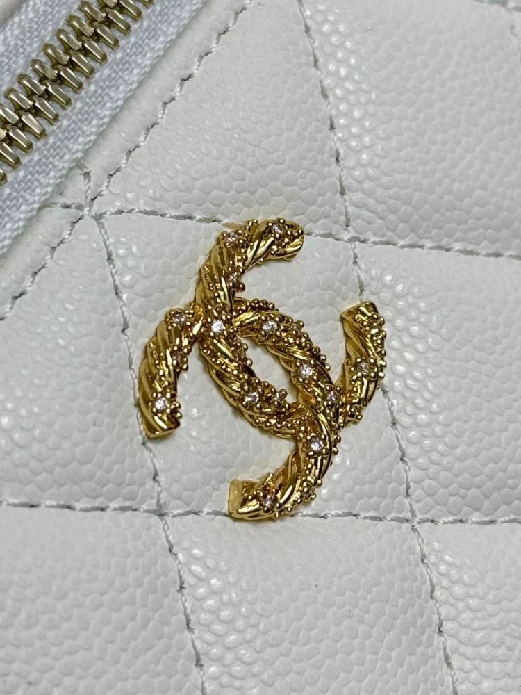 Chanel Quilted Grained Leather Vanity Case