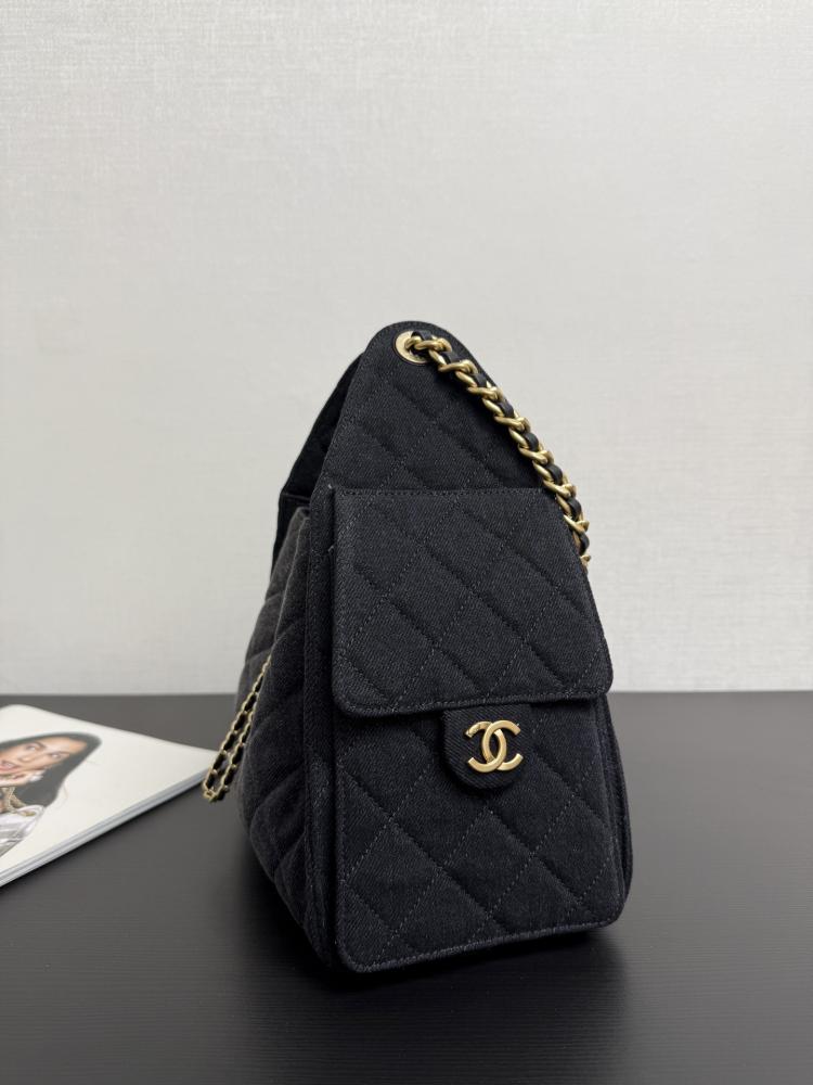 Chanel Quilted Drawstring Tote Bag