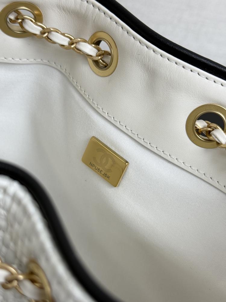 Chanel Quilted Drawstring Tote Bag
