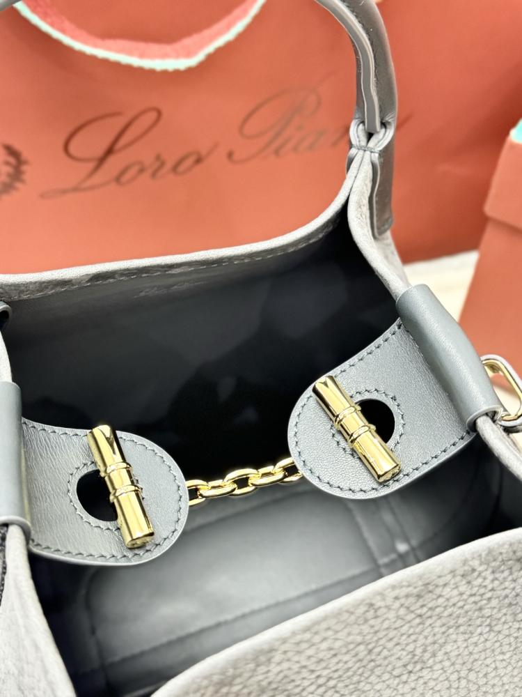Loro Piana Small Bale Bag in Textured Leather