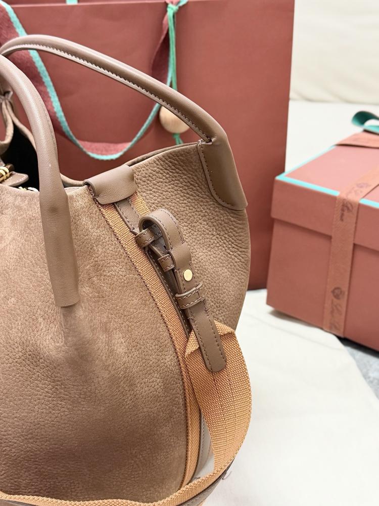 Loro Piana Large Bale Bag in Textured Leather