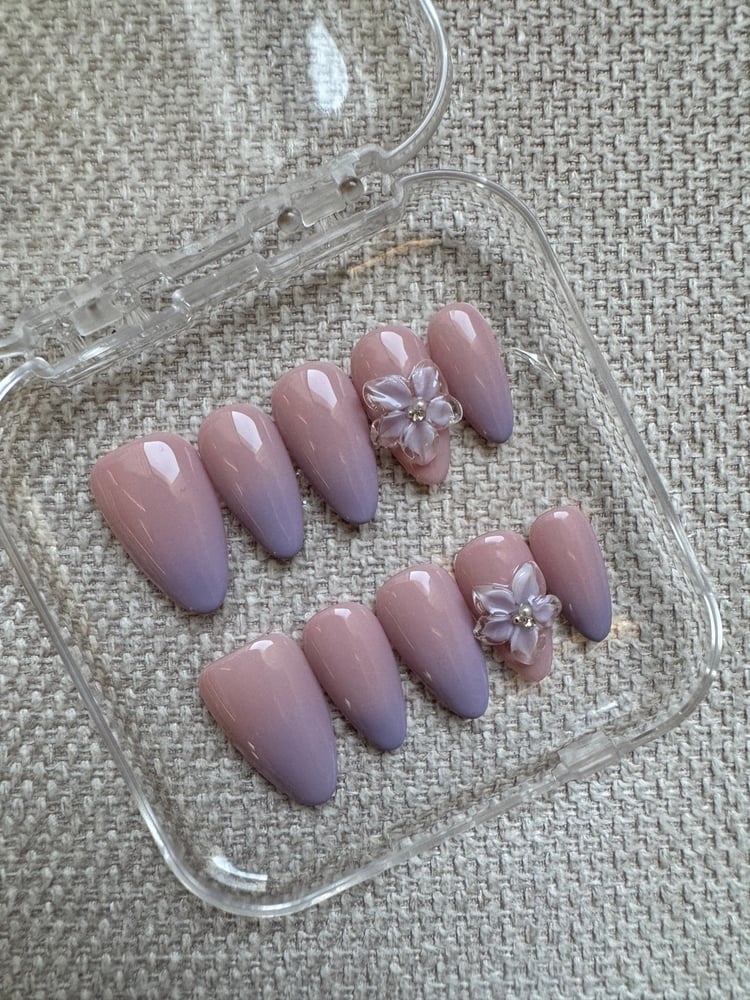 Purple Ombré Flower. - Medium