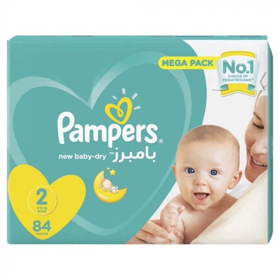 PAMPERS (2) SMALL MEGA 2*84 S