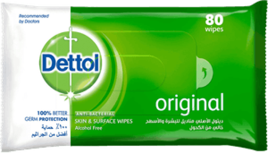ديتول مناديل معقمة أصلي أخضر حبة
