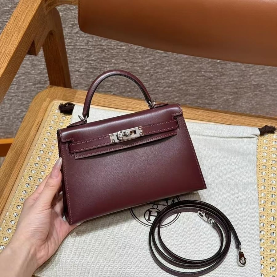 هيرميس كيلي ميني برغندي | Hermès Mini Kelly Burgundy