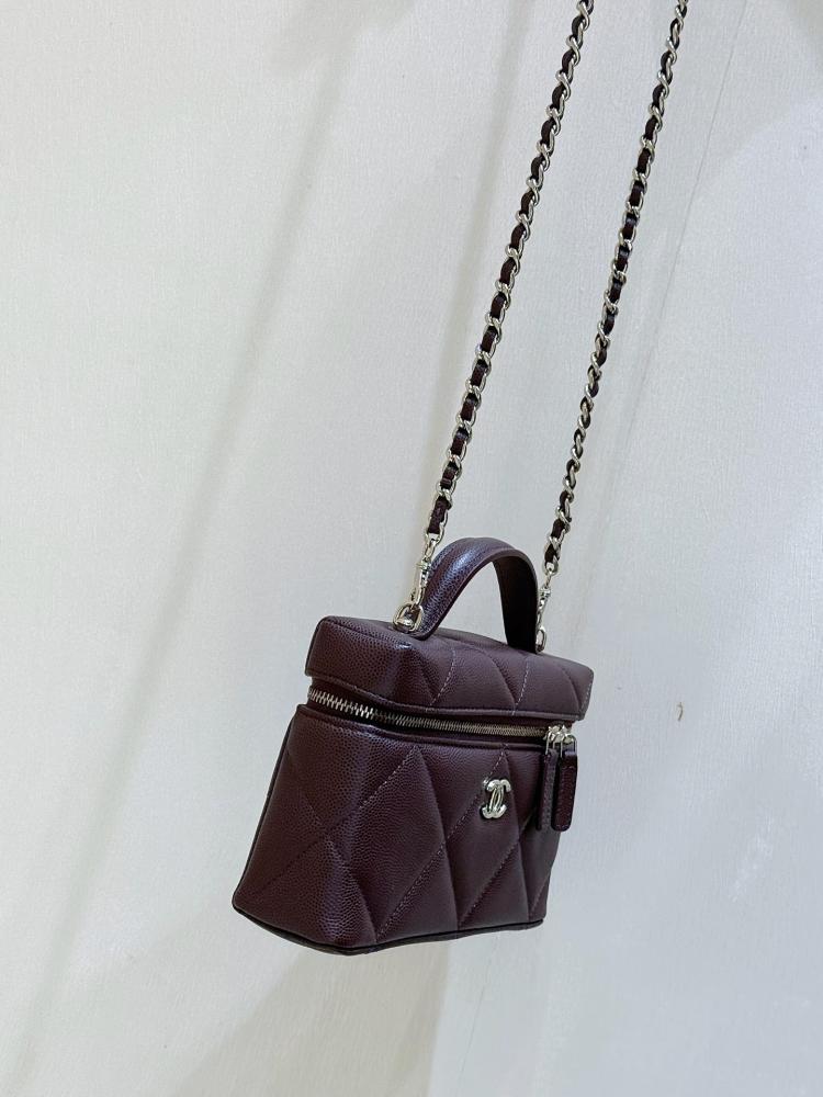 شانيل فانيتي كافيار برغندي | Chanel Vanity Caviar Burgundy