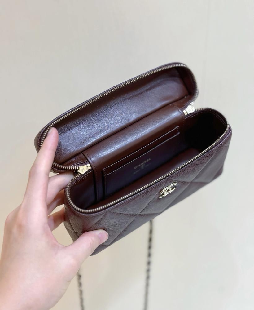 شانيل فانيتي كافيار برغندي | Chanel Vanity Caviar Burgundy