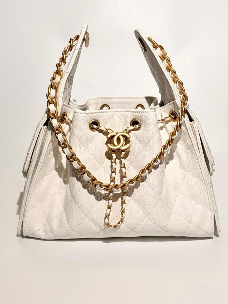 شانيل 25 باغ كافيار البيضاء | Chanel 25 Bag Caviar White