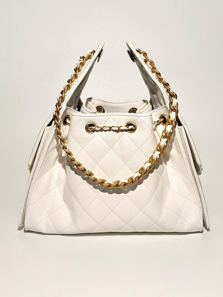 شانيل 25 باغ كافيار البيضاء | Chanel 25 Bag Caviar White