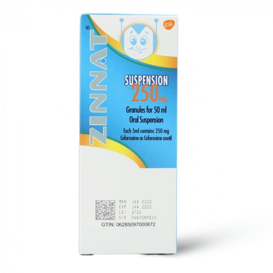 ZINNAT 250MG 50ML SUSPENSION