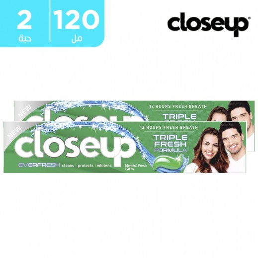 CLOSE UP TP 120ML TRIPLE FRESH MENTHOL GREEN