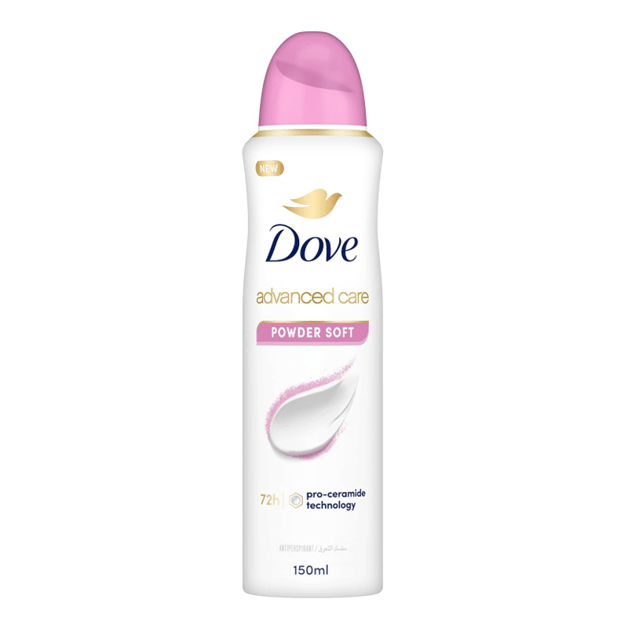 DOVE D.SPRAY 150ML 72H ADVANCED CARE POWDER SOFT
