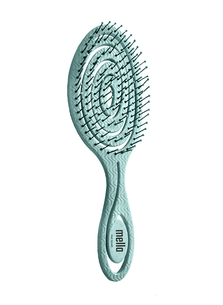 MELLA HAIR BRUSH PB004 GREEN OVAL
