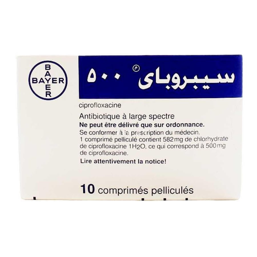 CIPROBAY 500MG TAB 10