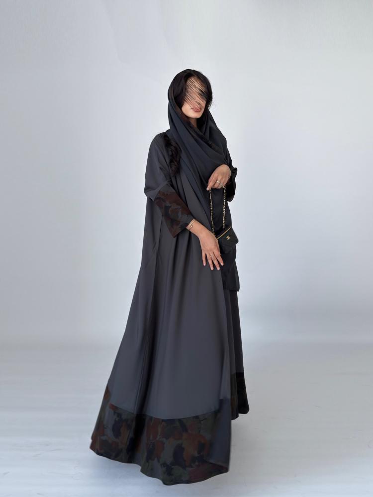 عباية  الرمادي الفاخر