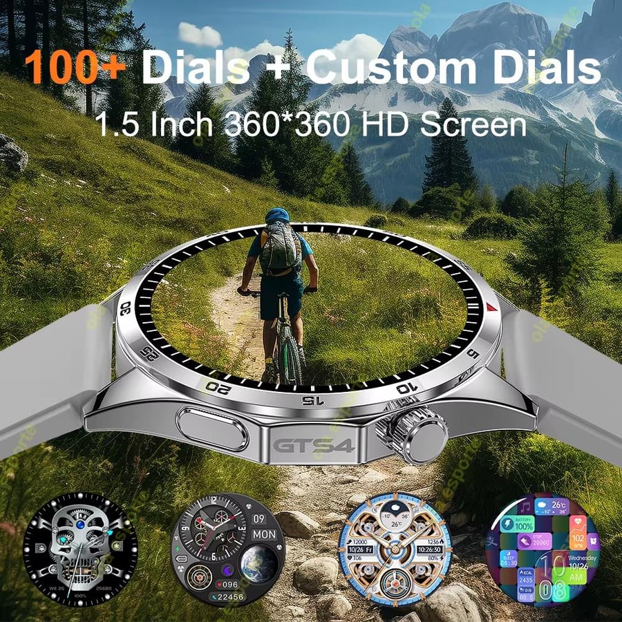 ساعة ذكية الرجال 1.5 AMOLED HD شاشة GPS بلوتوث دعوة IP68 مقاوم للماء الساعات الأكسجين في الدم Smartwatch النساء