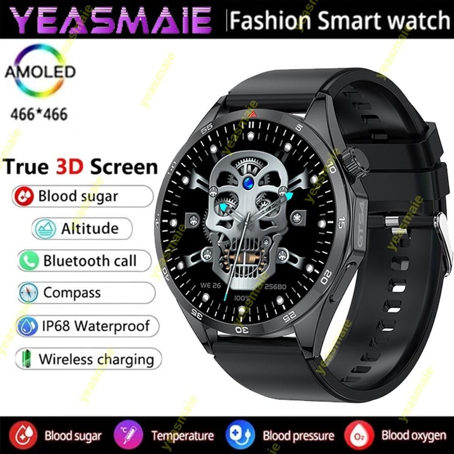 ساعة ذكية الرجال 1.5 AMOLED HD شاشة GPS بلوتوث دعوة IP68 مقاوم للماء الساعات الأكسجين في الدم Smartwatch النساء