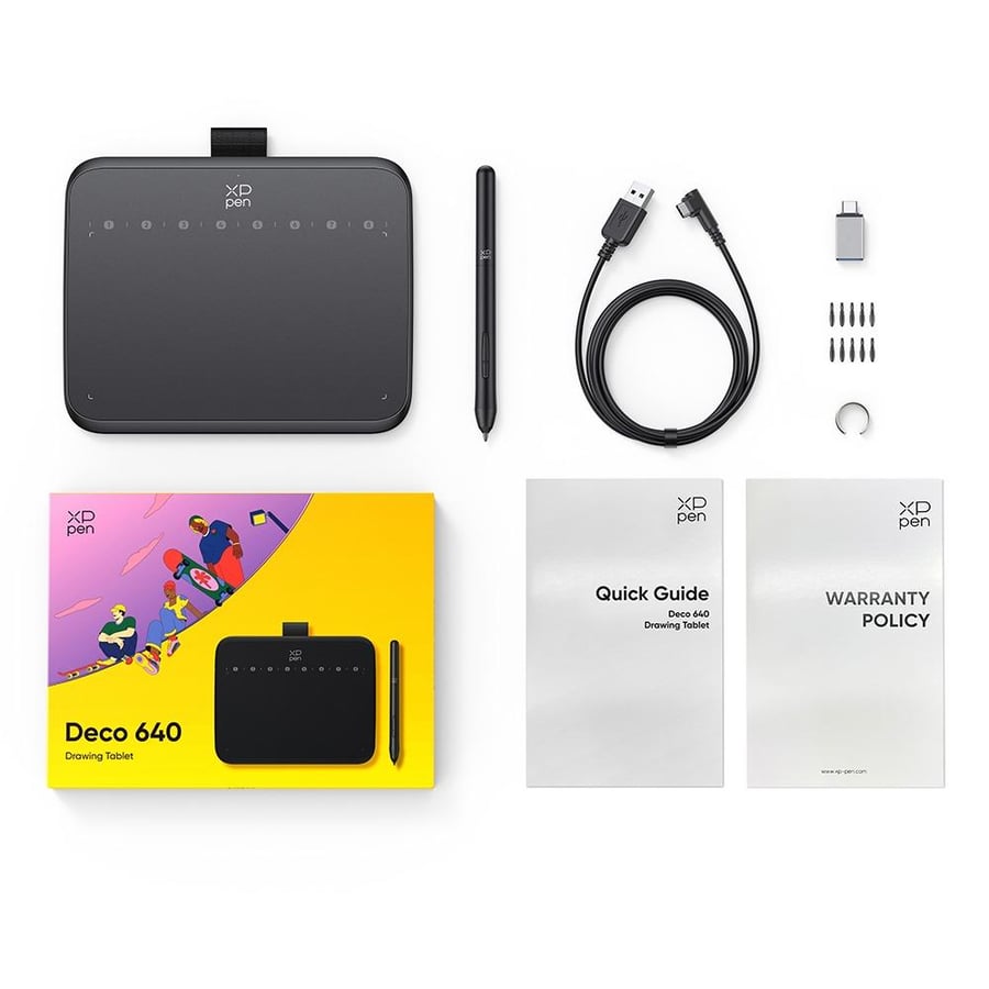 تابلت الرسم الرقمي XPPen Deco 640 بـ 16 ألف مستوى ضغط