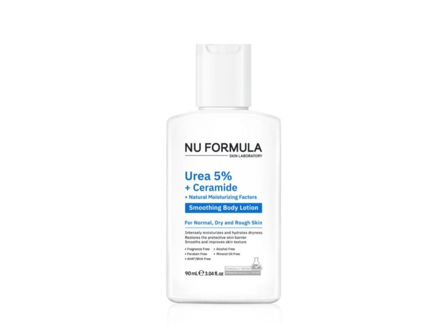 Body moisturizer lotion from No Formula, 5% urea + ceramide + natural moisturizing agents