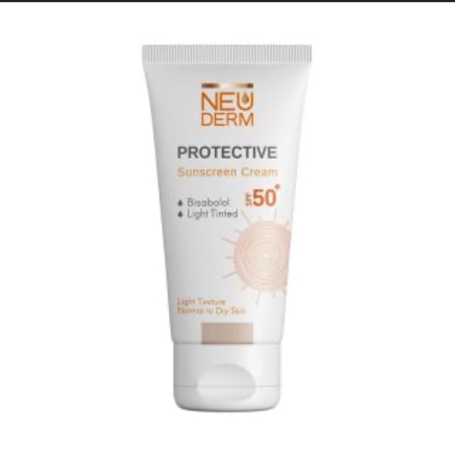 Light-colored sunscreen suitable for all skin types, Neoderm high protection size 50 ml