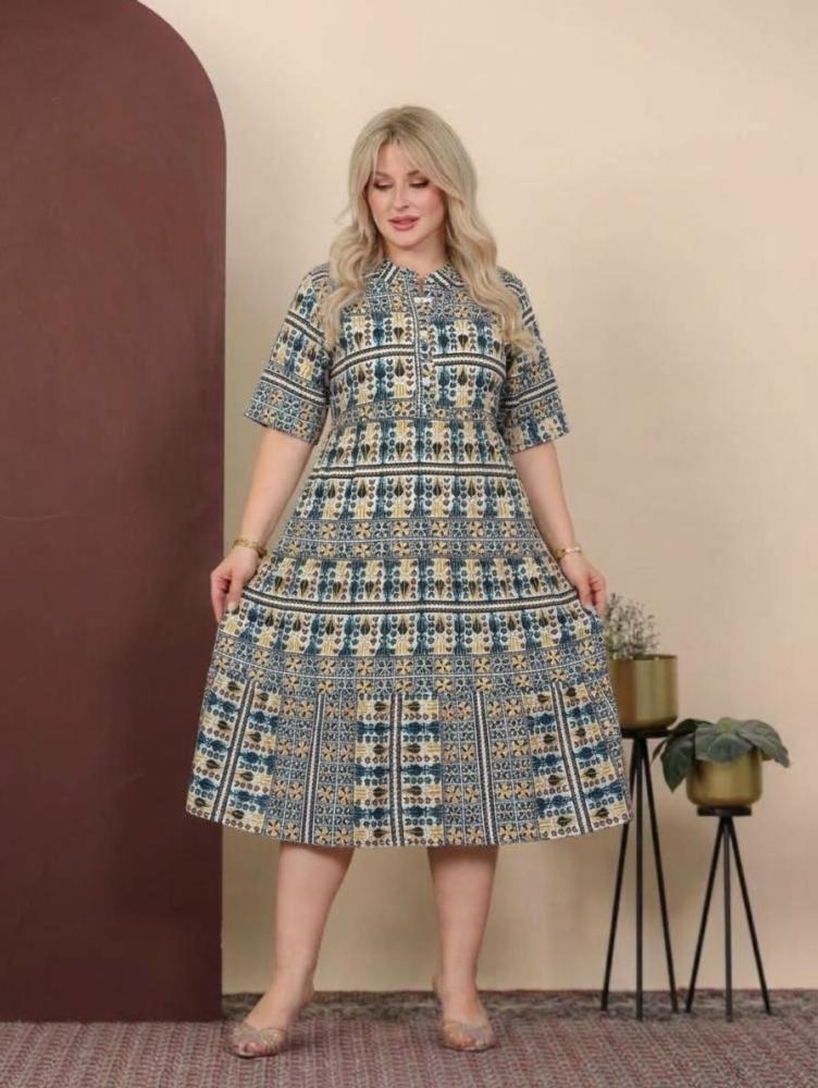 جلابية ميدي نسائية بقصة واسعة وتصميم راقٍ