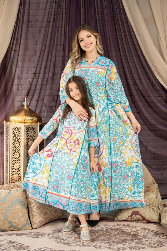 Abaya mother daughter decorated with modern style SM -43