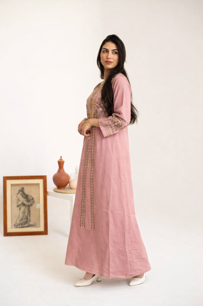 Women's Jalabiya with royal luxurious embroidery SM - 95