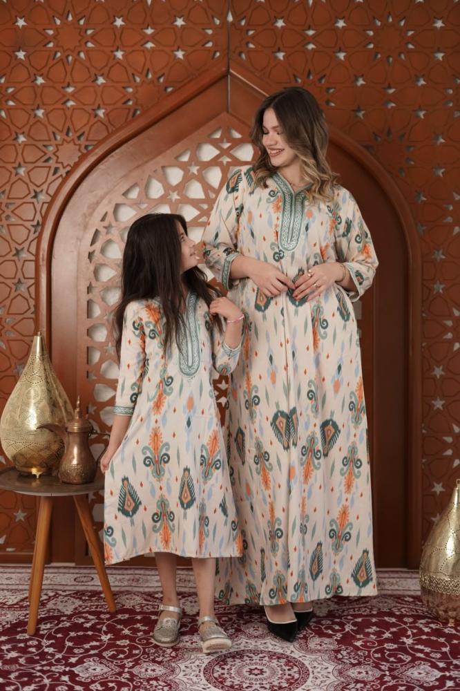 جلابية أم وبنت مميزة جداً – اختيار الأمهات اللي تحب التميز SM - 89