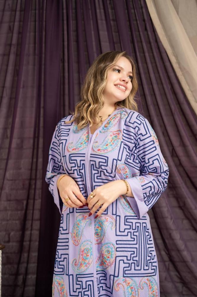 Luxury cotton thobe with a distinctive pattern – your choice for comfort and elegance SM -40