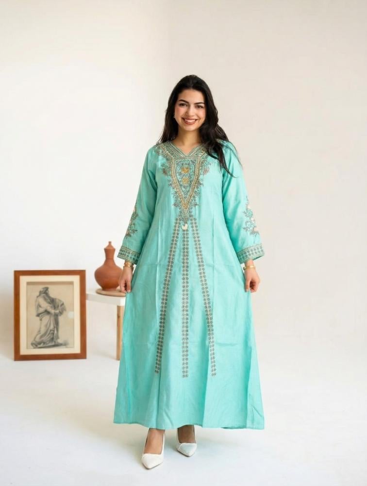 Women's Jalabiya with royal luxurious embroidery SM - 95