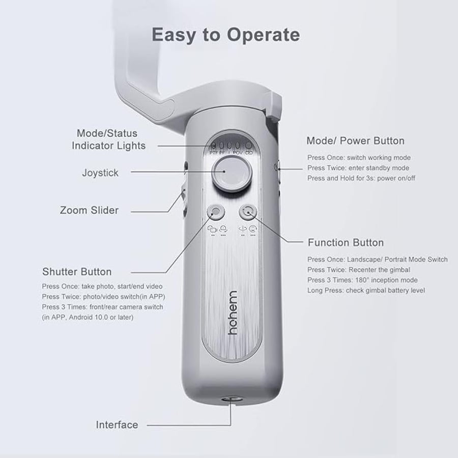 iSteady XE 3-Axis Smartphone Gimbal Stabilizer Portable Phone Vlog Gimbal Anti-shake with Mini Tripod 280g Load Capacity Replacement for iPhone 14/13/12/11 Android Smartphones