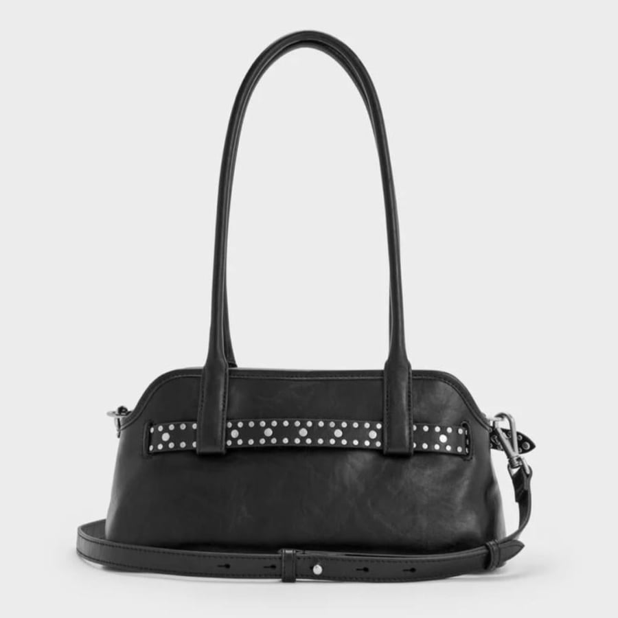 Victoria Studded Belted Elongated Bag