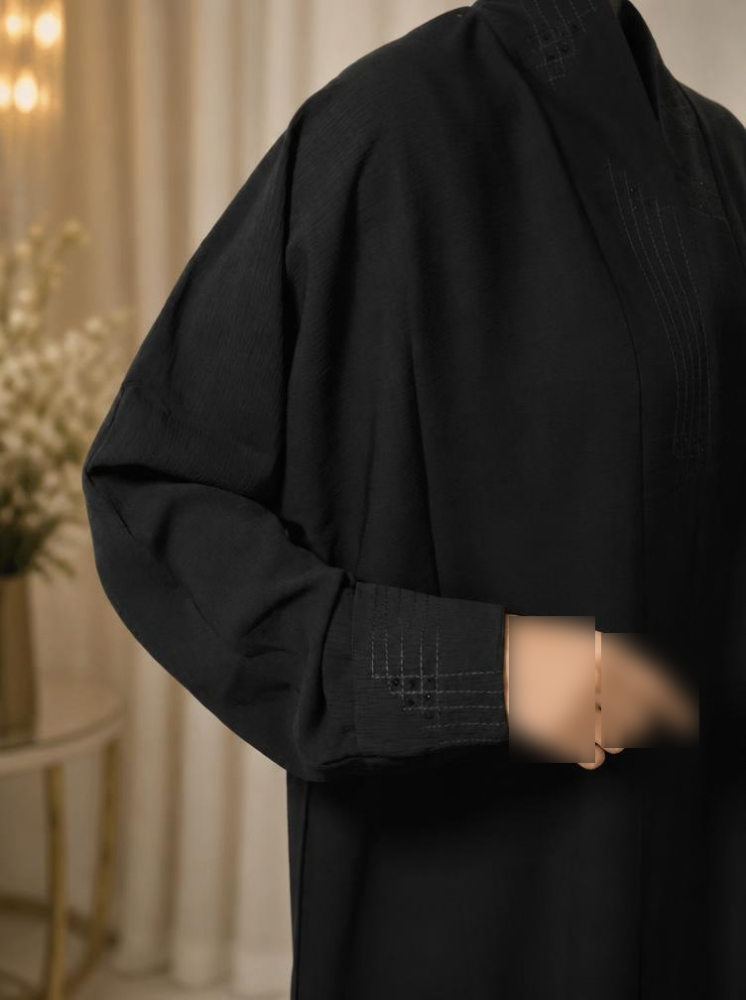 عباية نقش هندسي ناعم