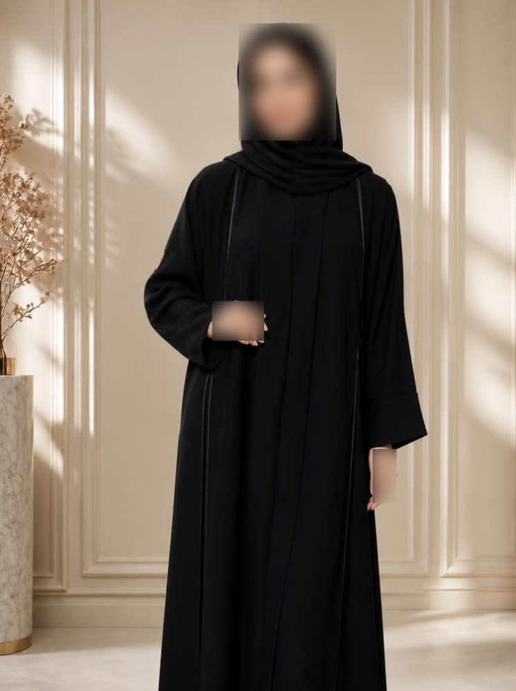 عباية سادة بكسر أمامية