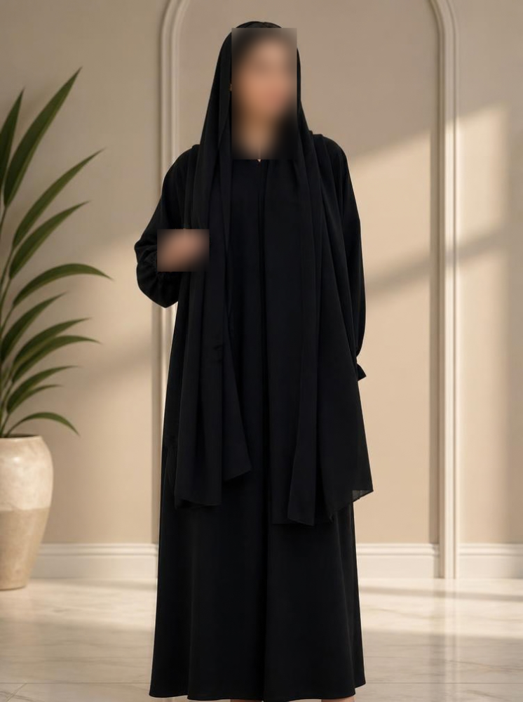 عباية سادة كُم مطاط