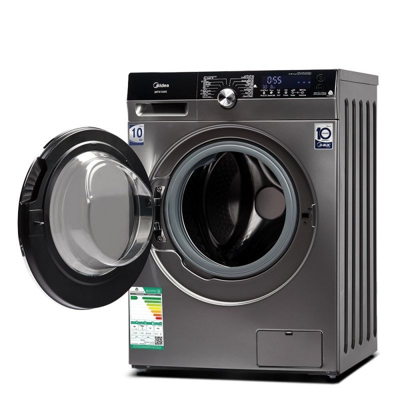 غسالة ميديا تحميل أمامي , 10 كغ , 14 برنامج , سلفر - MFK-1070WDS