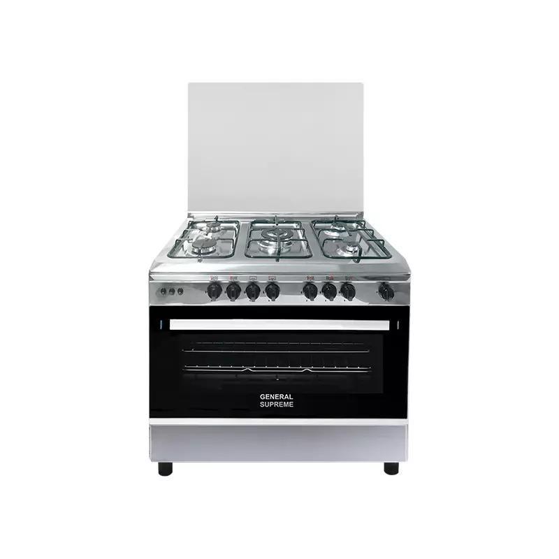 فرن جنرال سوبريم غاز 90×60 استيل فل سفتي5 عيون - GS-9650FS-SUPREME