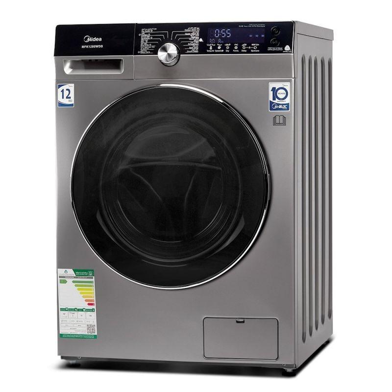غسالة ميديا فتحة أمامي 12 كيلو واي فاي سلفر 80% - MF200W120W/TS