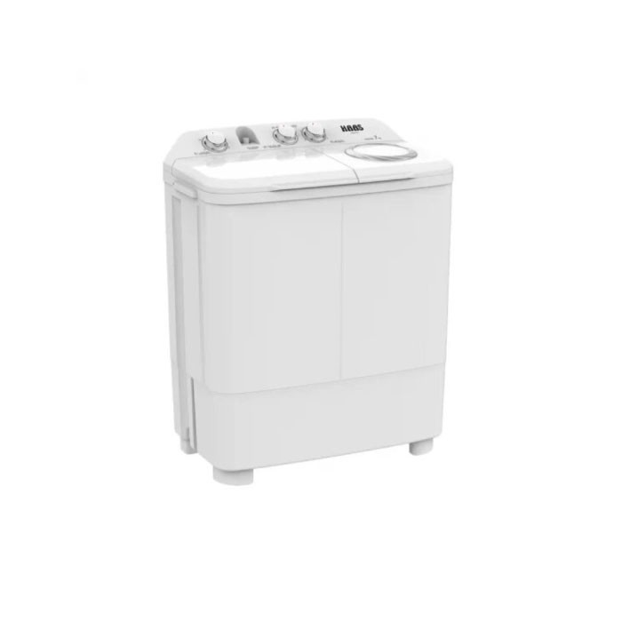 غسالة هاس حوضين 6 كيلو ابيض - HWT-26XL-Haas
