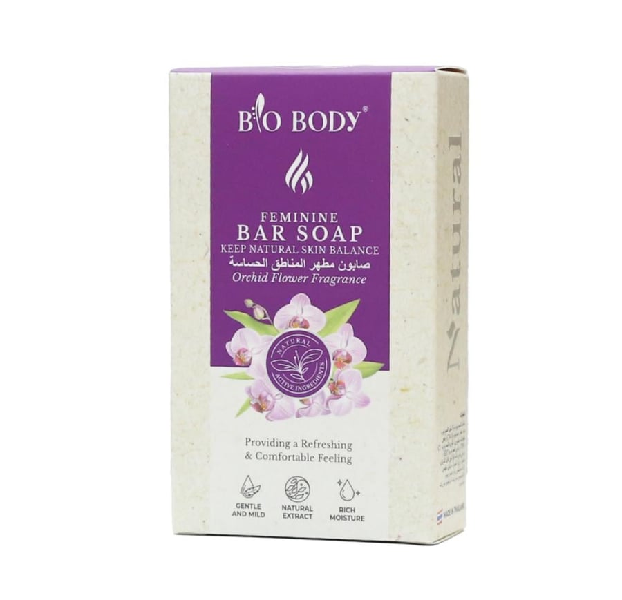 BIO BODY صابون مطهر للمنطقه الحساسة بزهرة الاوركيد