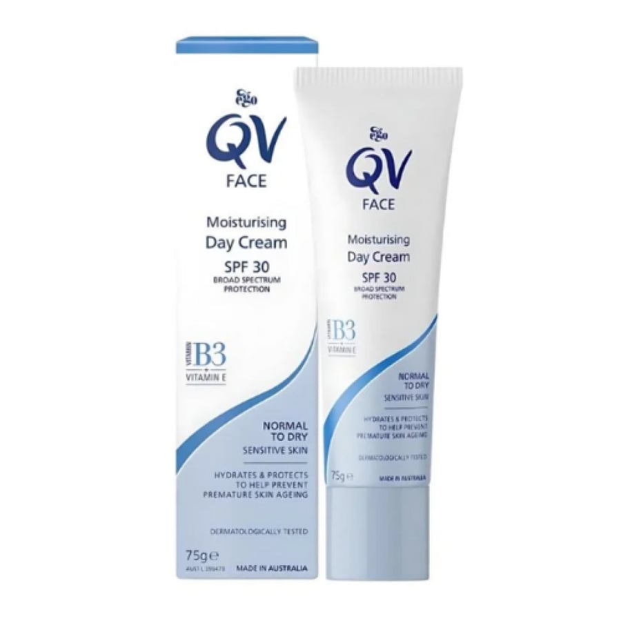 كريم مرطب نهاري مع واقي شمس +SPF30 من كيوڤي 75 جرام