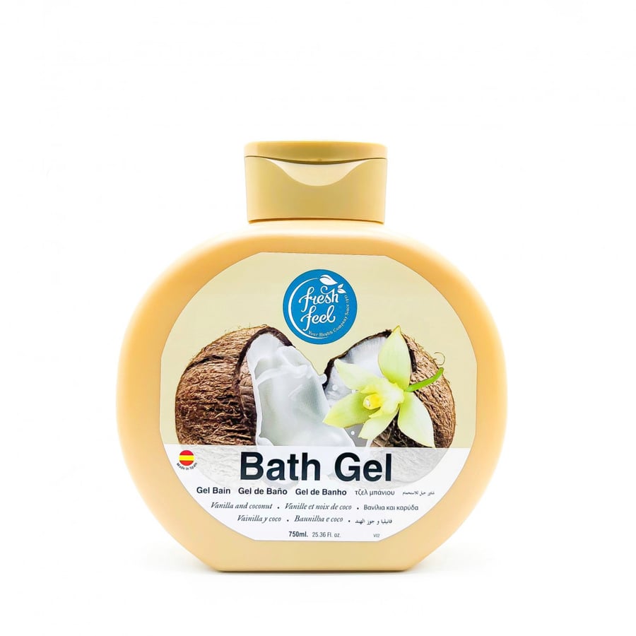 Fresh Veil shower gel with vanilla and coconut scent, 750 ml capacity