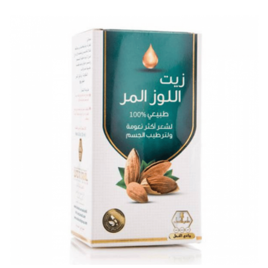 زيت اللوز المر للجسم والشعر من وادي النحل 125 مل