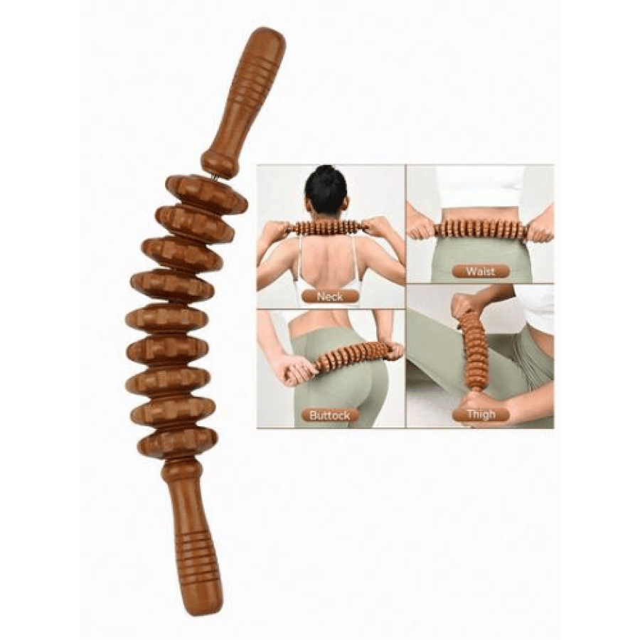اداة مساج الجسم كوب خشبي