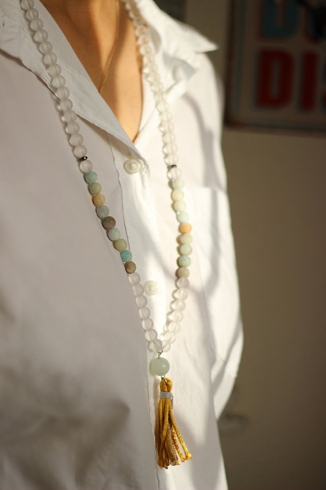 Natural stone necklace