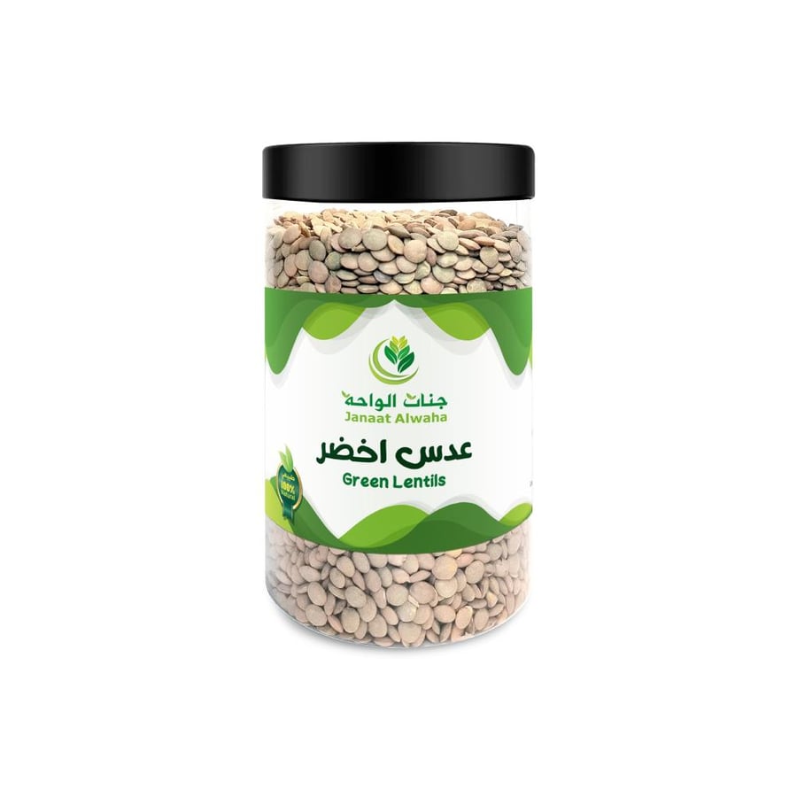 جنات الواحة عدس أخضر 500 جرام