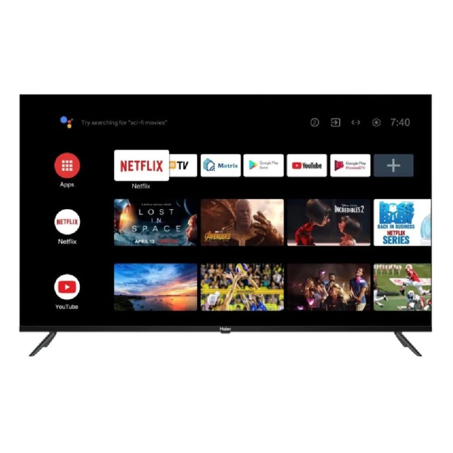 هاير - تليفزيون 50 بوصة ذكي 4 كيه UHD Android HDR H50k800UG