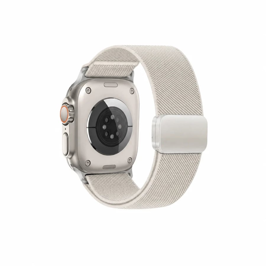 iBAND - سير ساعة أبل قماشي مناسب لمقاسات 45 / 46 / 49 ملم - بيج