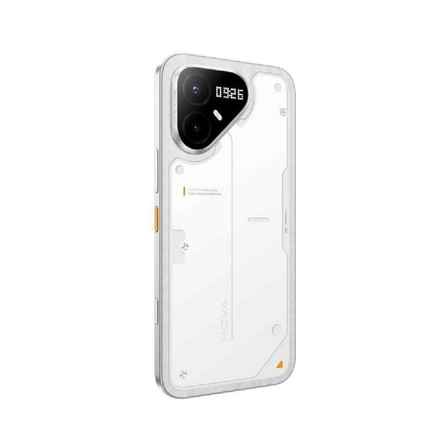 تكنو - Pova 8 Pro بذاكرة 256 جيجابايت ورام 8+8 جيجابايت 5G   - أبيض